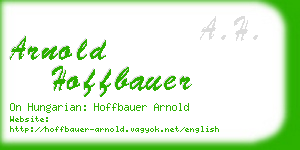 arnold hoffbauer business card